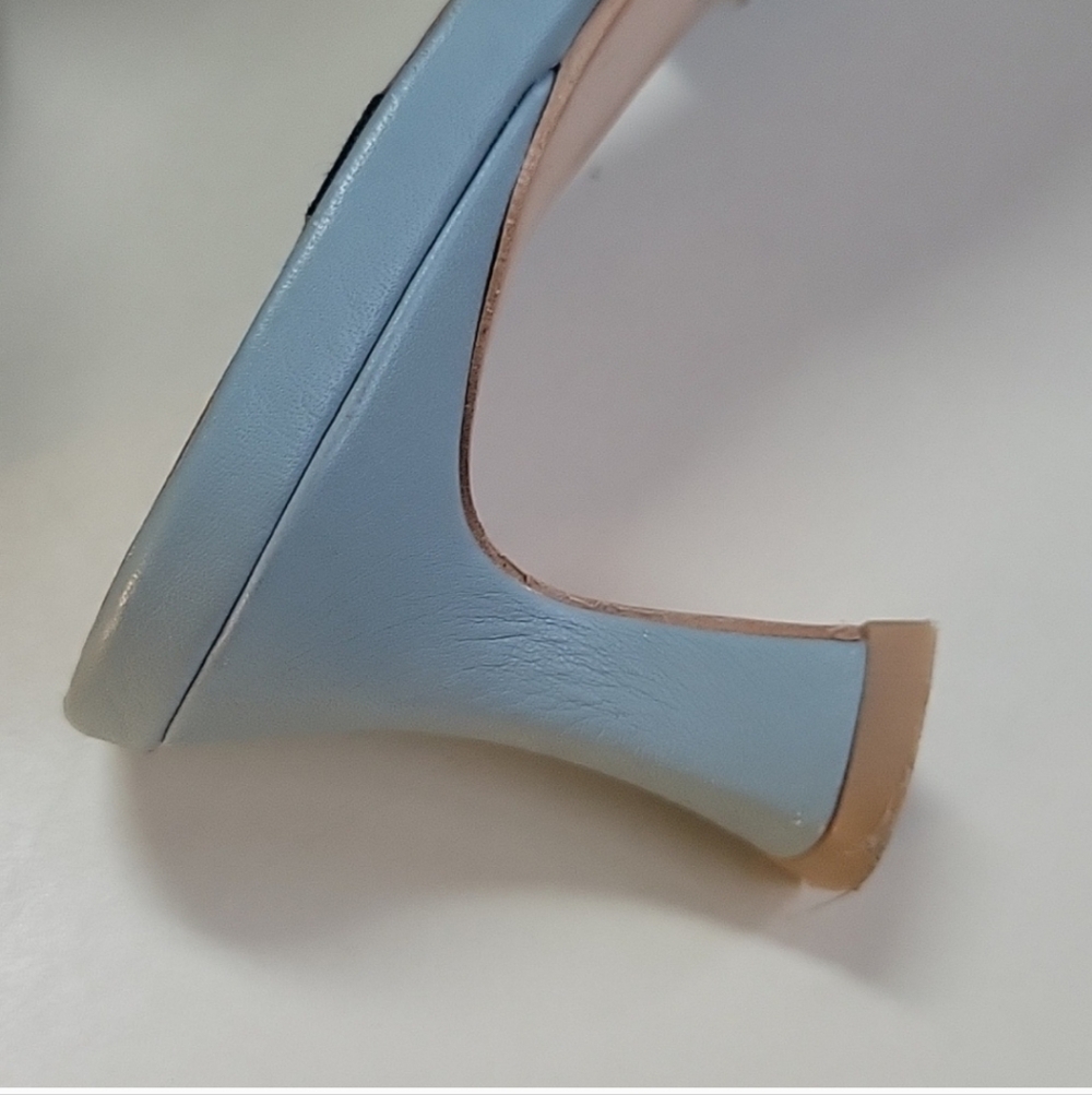 ANGEL ALARCON Pale Light Blue Slides/mules Size 39 - Picture 9 of 12